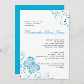 Blaues u. weißes einladung (Vorne/Hinten)