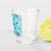 blaues UFO Schnapsglas (Rechts)