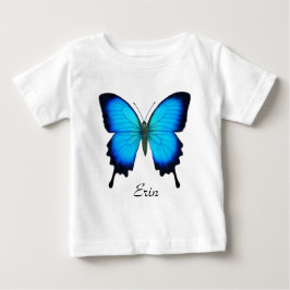 Blaues Ulysses-Frack-Schmetterlings-Baby-Shirt Baby T-shirt