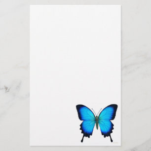 Blaues Ulysses-Schmetterlings-Briefpapier Briefpapier