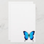 Blaues Ulysses-Schmetterlings-Briefpapier Briefpapier (Vorne/Hinten)