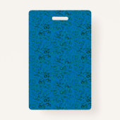 Blaues Umhüllungspapier mit geometrischem Muster Ausweis (Rückseite)