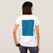Blaues Umhüllungspapier mit geometrischem Muster T-Shirt (Schwarz voll)