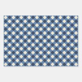 Blaues Umschlagpapier - Flachblatt Set 3 Geschenkpapier Set (Vorderseite)