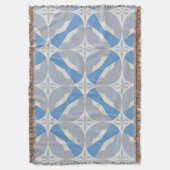 Blaues und Abstraktes geometrisches Muster Decke (Vorderseite Vertikal)
