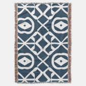 Blaues und Abstraktes geometrisches Muster Decke (Vorderseite Vertikal)