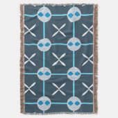 Blaues und Abstraktes geometrisches Muster Decke (Vorderseite Vertikal)