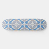 Blaues und Abstraktes geometrisches Muster Skateboard (Horizontal)