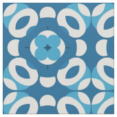 Blaues und Abstraktes geometrisches Muster Stoff (Nahaufnahme)
