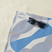 Blaues und Abstraktes geometrisches Muster Strandtuch (Beispiel)