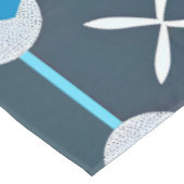 Blaues und Abstraktes geometrisches Muster Tischdecke (Schrägansicht)