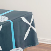 Blaues und Abstraktes geometrisches Muster Tischdecke (Beispiel)