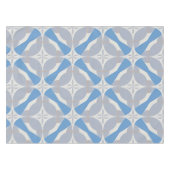 Blaues und Abstraktes geometrisches Muster Tischdecke (Vorderseite (Horizontal))