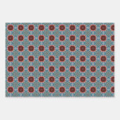 Blaues und Abstraktes geometrisches Umreifungspapi Geschenkpapier Set (Vorderseite 3)