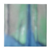 Blaues und aquamarines grünes Meerglas Fliese (Vorderseite)