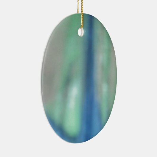 Blaues und aquamarines grünes Meerglas Keramik Ornament (Rechts)