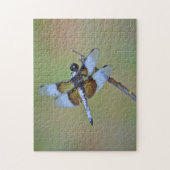 Blaues und braunes Dragonfly-Insektenschutzpuzzle Puzzle (Vertikal)