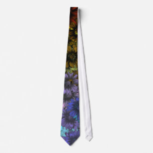 Blaues und braunes Floral Krawatte