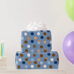 Blaues und braunes Vatertagsmuster  Geschenkpapier