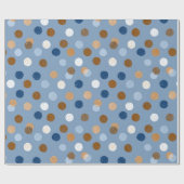 Blaues und braunes Vatertagsmuster Geschenkpapier (Flach)