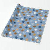 Blaues und braunes Vatertagsmuster Geschenkpapier (Ungerollt)