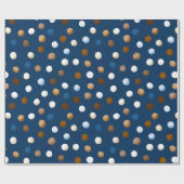 Blaues und braunes Vatertagsmuster Geschenkpapier (Flach)