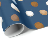 Blaues und braunes Vatertagsmuster Geschenkpapier (Rolleneckpunkt)