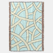 Blaues und cremiges Hand gezeichnetes Fantasy-Must Decke (Vorderseite Vertikal)