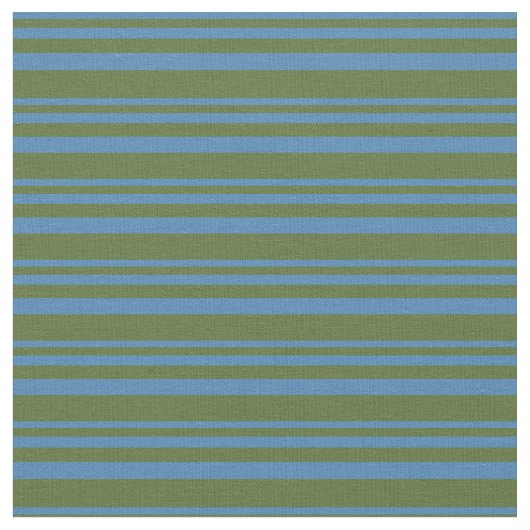 Blaues und dunkles Olive-Grün-Muster Stoff (Nahaufnahme)