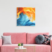 Blaues und gelbes Band Leinwanddruck (Insitu (Wohnzimmer))