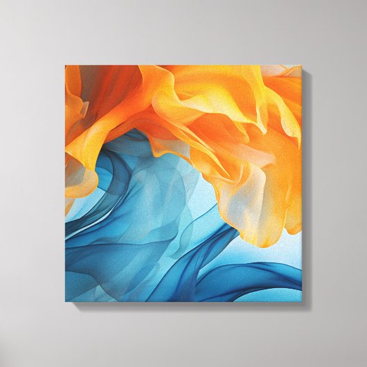 Blaues und gelbes Band Leinwanddruck (Vorderseite)