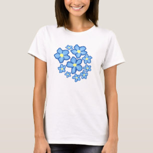 Blaues und gelbes Blumen-Shirt T-Shirt