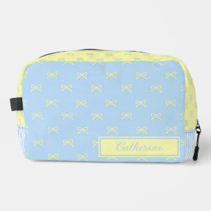 Blaues und gelbes Bogenmuster Coquette Kosmetik  Waschbeutel