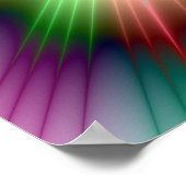 Blaues und gelbes Explosionspopster Poster (Ecke)