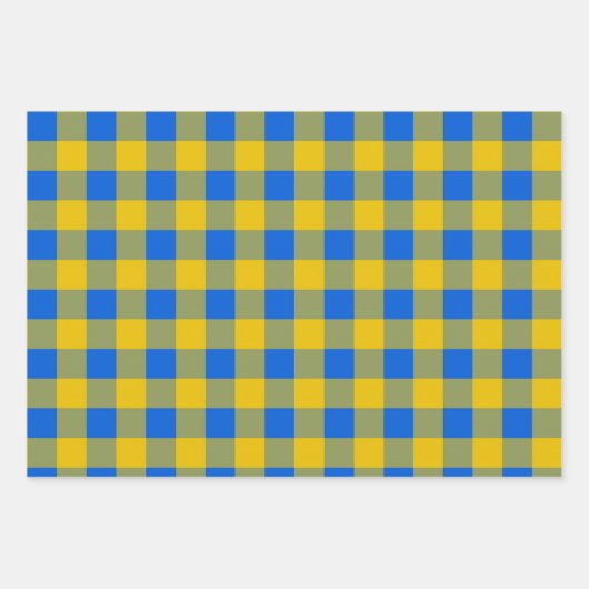 Blaues und gelbes Geschenkpapier, ukrainische Flag Geschenkpapier Set (Vorderseite 3)