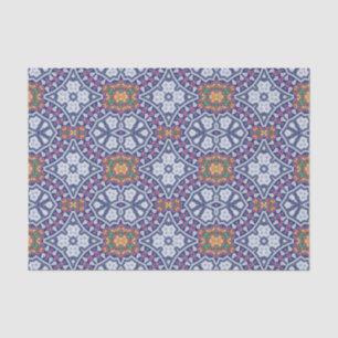 Blaues und gelbes Kaleidoskop-Seidenpapier Seidenpapier