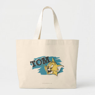 Blaues und gelbes Logo Toms Jumbo Stoffbeutel