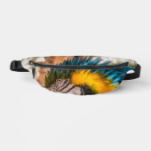 Blaues und gelbes Makaportrait Bauchtasche (Vorderseite)