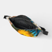 Blaues und gelbes Makaportrait Bauchtasche (Offen)