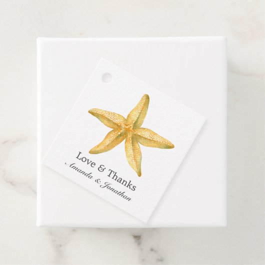 Blaues und gelbes Meer Geschenkanhänger (Beispiel)