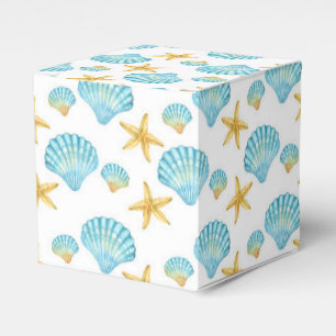 Blaues und gelbes Meer Leben Nautical Geschenkschachtel