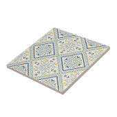 Blaues und gelbes Mosaik Diamond Print Keramik Til Fliese (Seite)