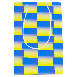 Blaues und gelbes Muster Ukraine Inspiriert für Fr Mittlere Geschenktüte