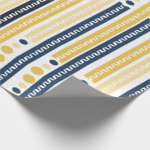 Blaues und gelbes Musterpapier Geschenkpapier (Ecke)