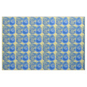 Blaues und gelbes Paisley-Muster Stoff (Fat Quarter (45,7 x 55,9 cm))