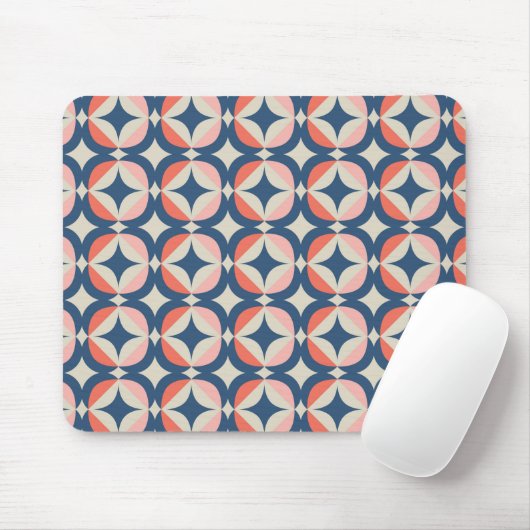 Blaues und geometrisches Muster Mousepad (Mit Mouse)