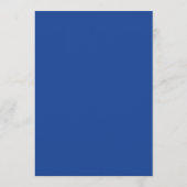Blaues und goldenes Event-Menü Einladung (Rückseite)