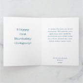 Blaues und goldenes Foto Karte (Innenseite)