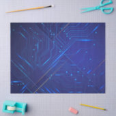 Blaues und goldenes Schaltmuster Seidenpapier (Basteln)