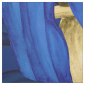 Blaues und goldenes tropisches Waldmuster Stoff (Muster)